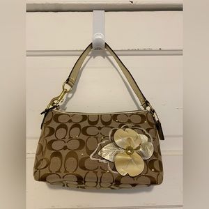 Coach Purse w/ Flower Detail